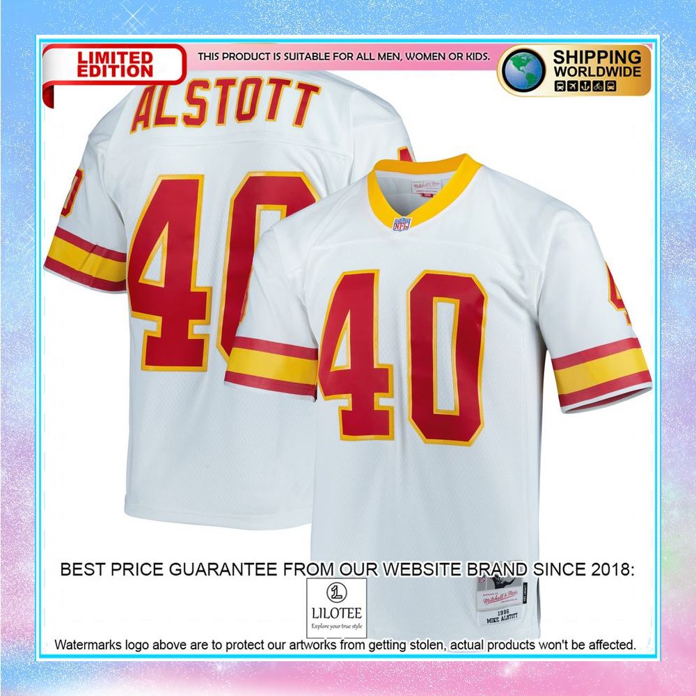 mike alstott tampa bay buccaneers mitchell ness 1996 legacy replica jersey white football jersey 1 515
