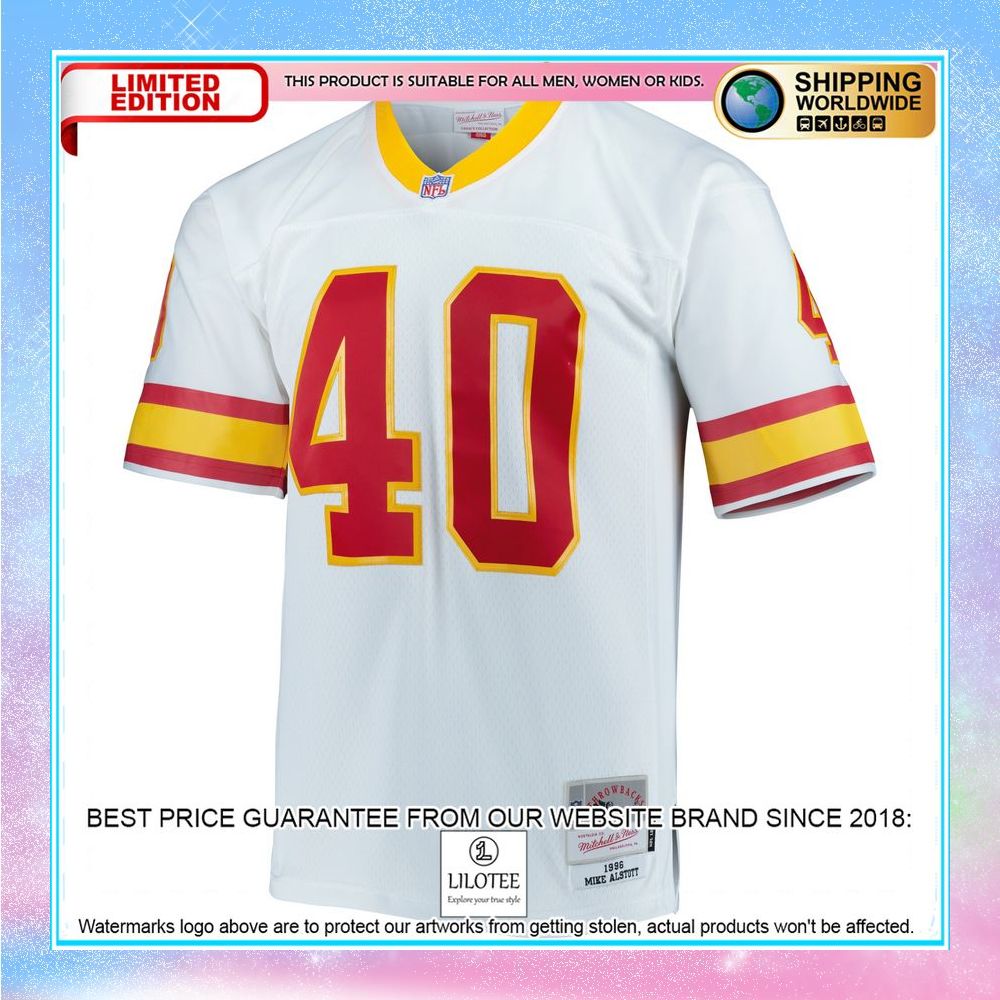 mike alstott tampa bay buccaneers mitchell ness 1996 legacy replica jersey white football jersey 2 310
