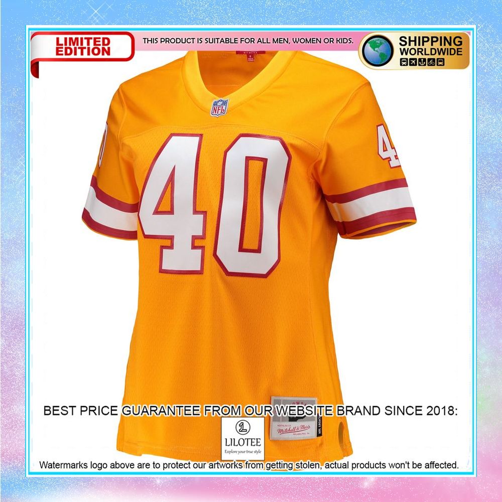 mike alstott tampa bay buccaneers mitchell ness womens legacy replica jersey orange football jersey 2 468