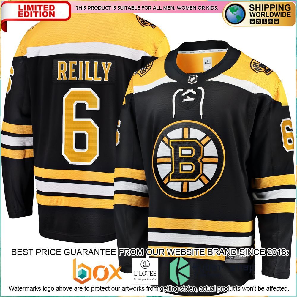 Mike Reilly Boston Bruins 2017 18 Replica Black Hockey Jersey - LIMITED EDITION 4 mike reilly boston bruins 2017 18 replica black hockey jersey 4 952