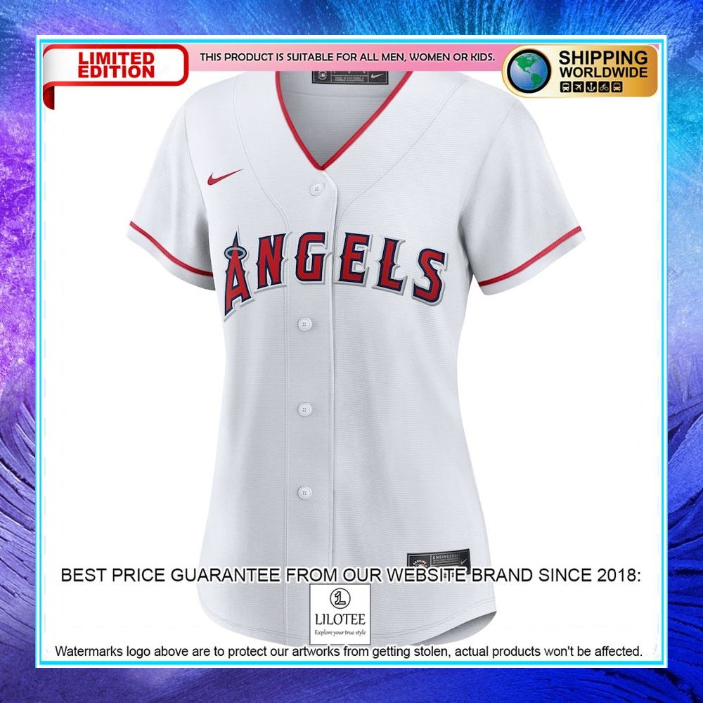 mike trout los angeles angels nike women home player white baseball jersey 2 841