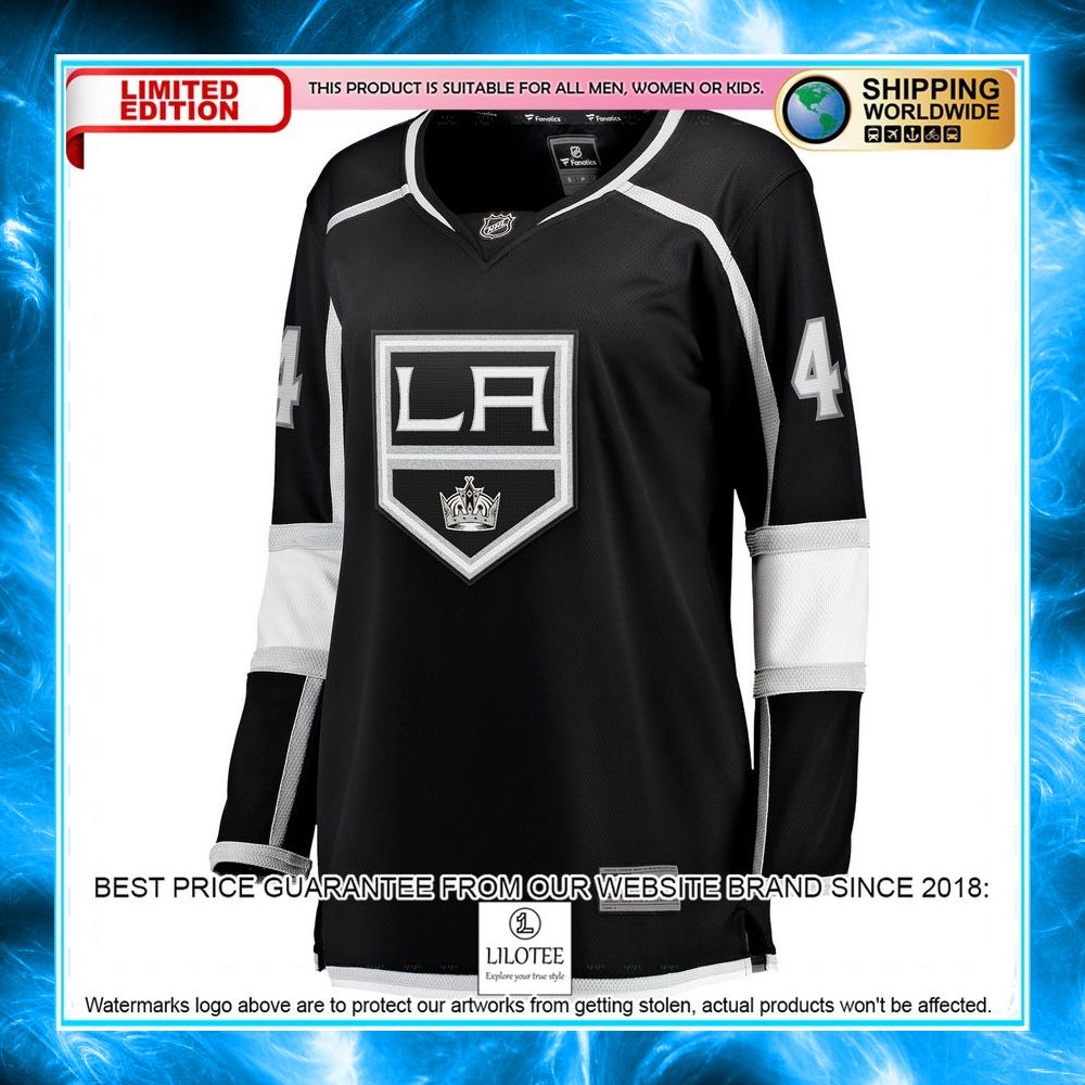 mikey anderson los angeles kings womens black hockey jersey 2 745