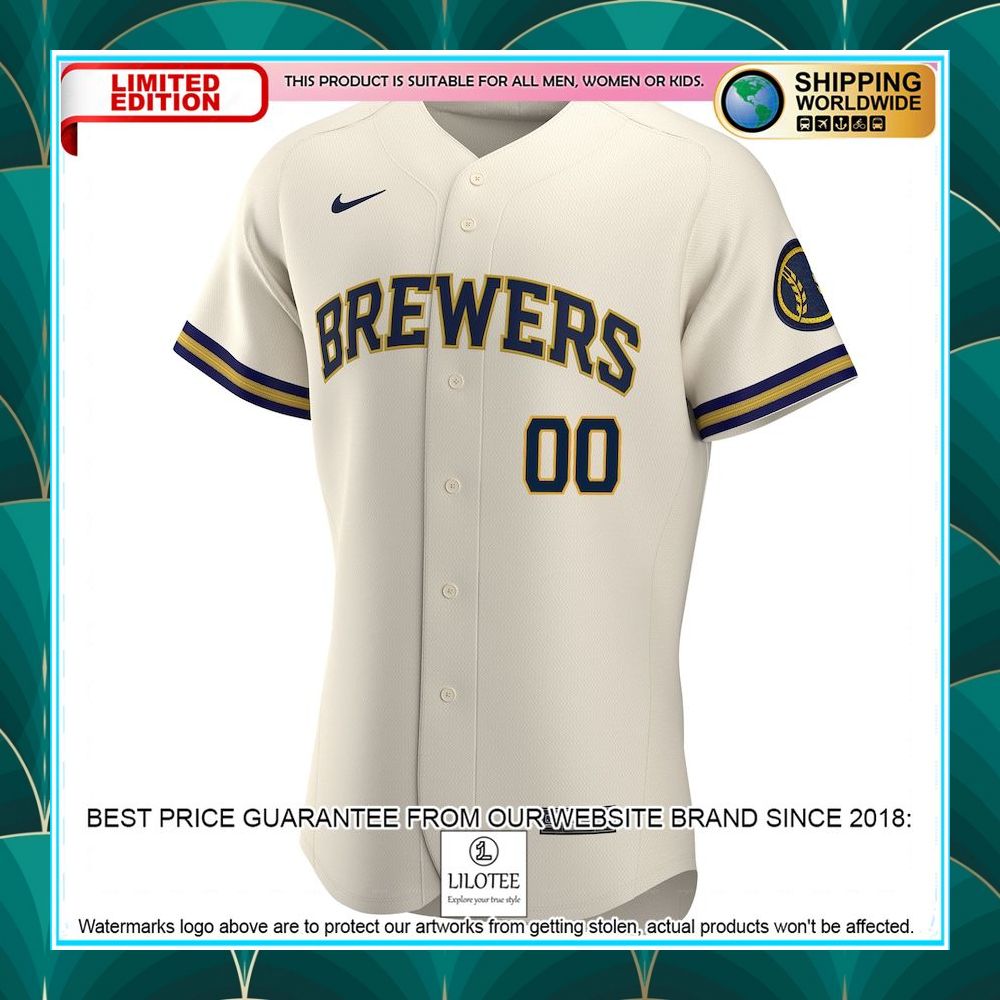 milwaukee brewers nike home pick a player retired roster cream baseball jersey 2 152