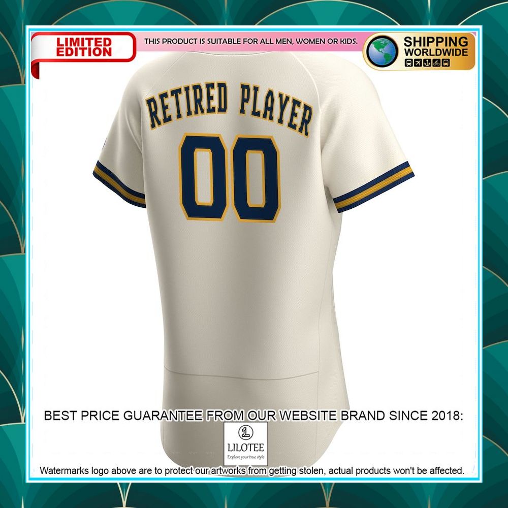 milwaukee brewers nike home pick a player retired roster cream baseball jersey 3 493