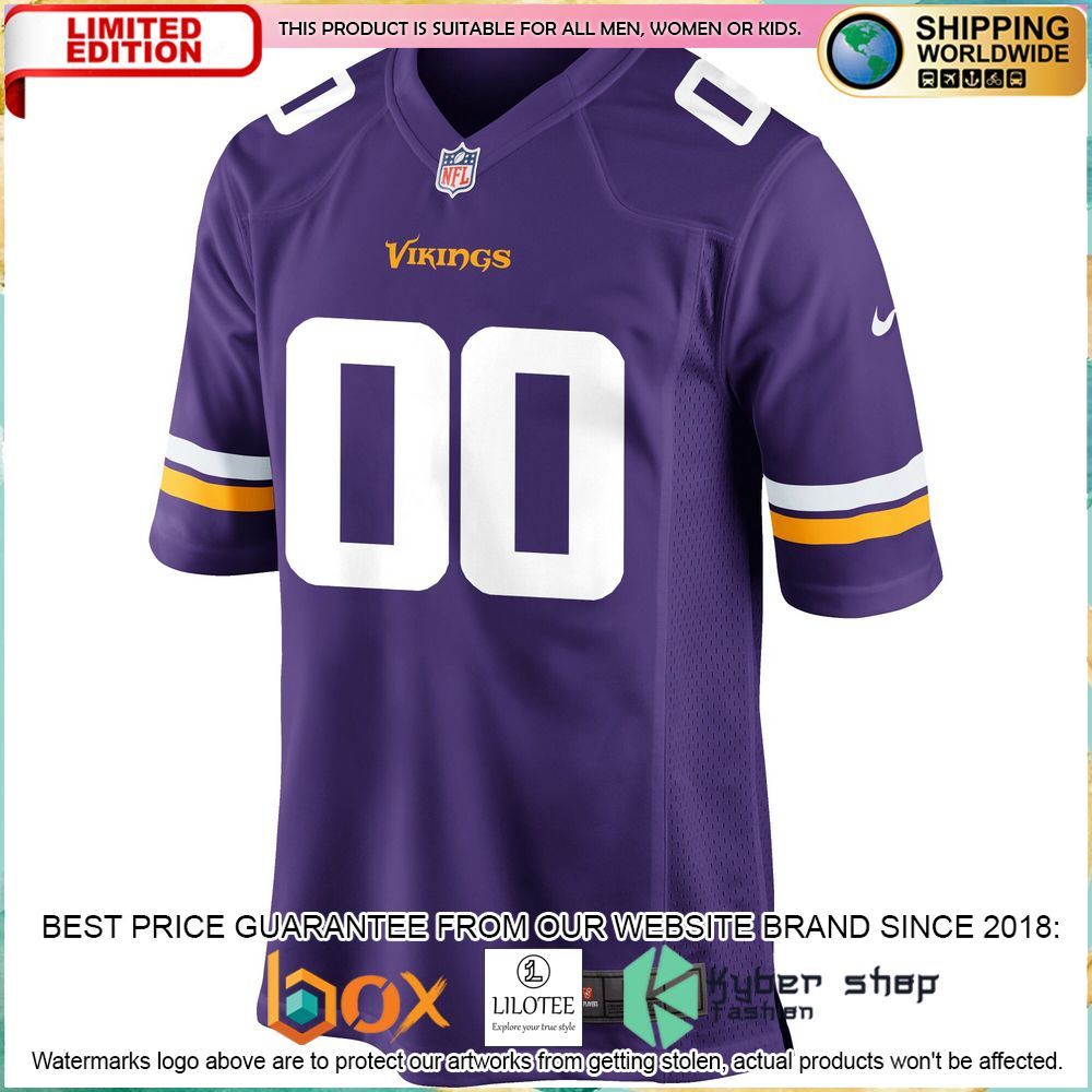 minnesota vikings nike custom purple football jersey 2 998
