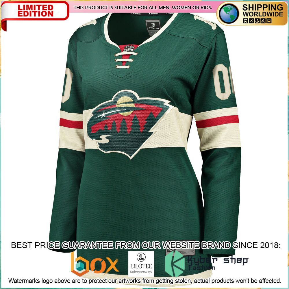 minnesota wild womens custom green hockey jersey 2 865
