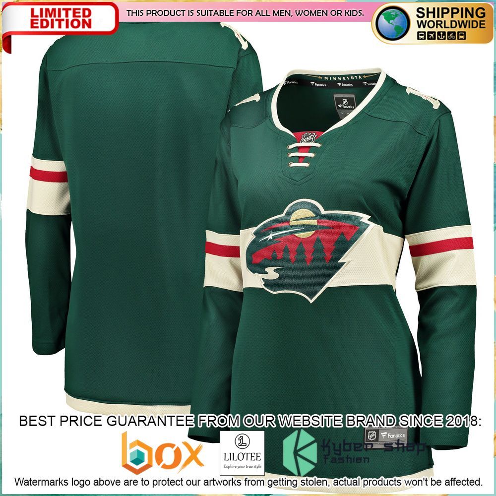 minnesota wild womens green hockey jersey 1 649