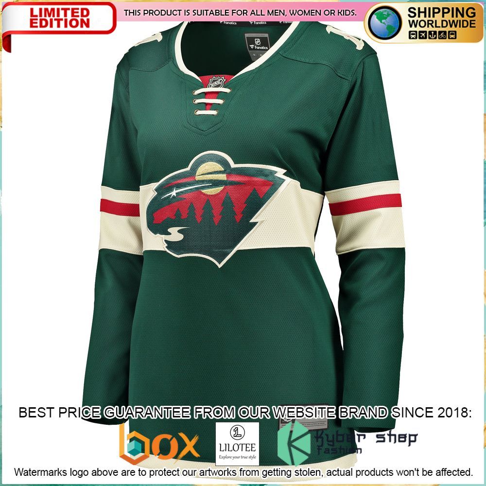 minnesota wild womens green hockey jersey 2 742