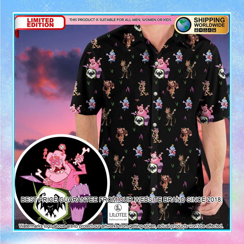 monsters cereal pattern hawaiian shirt 1 125