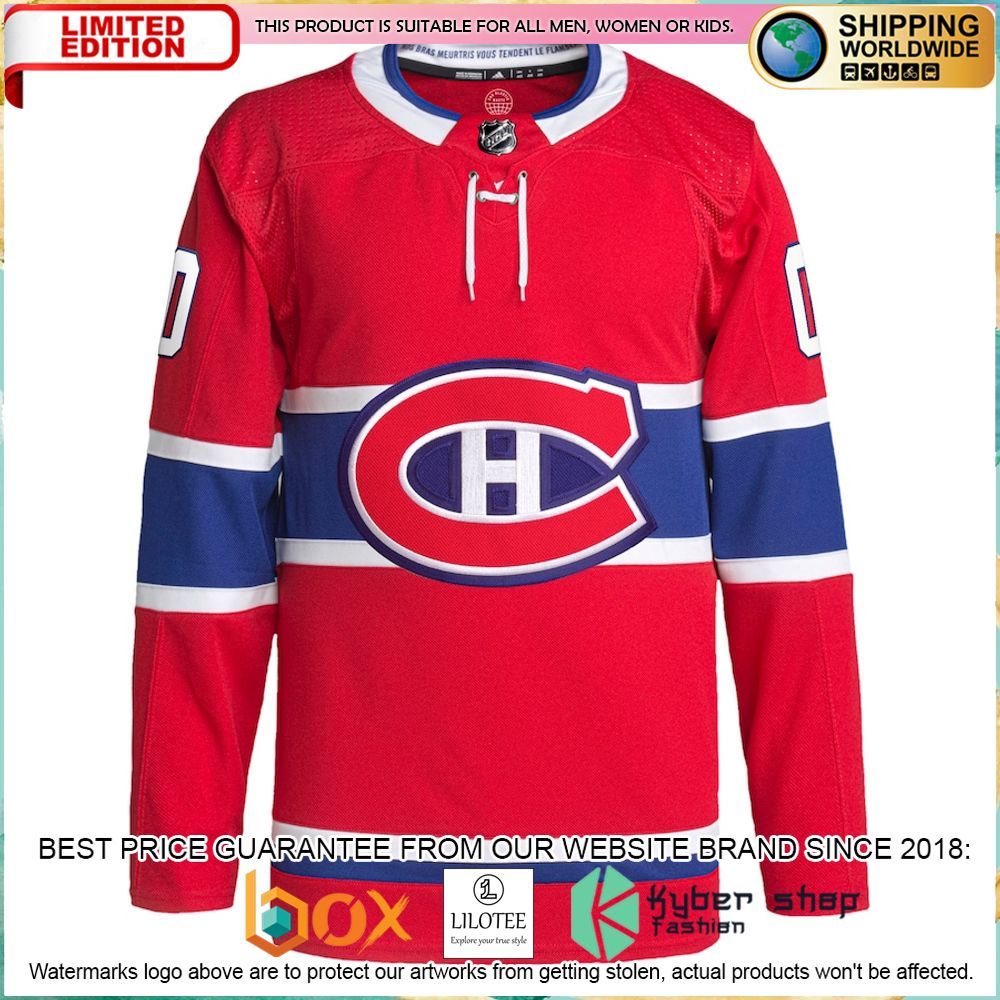 montreal canadiens adidas custom red hockey jersey 2 286