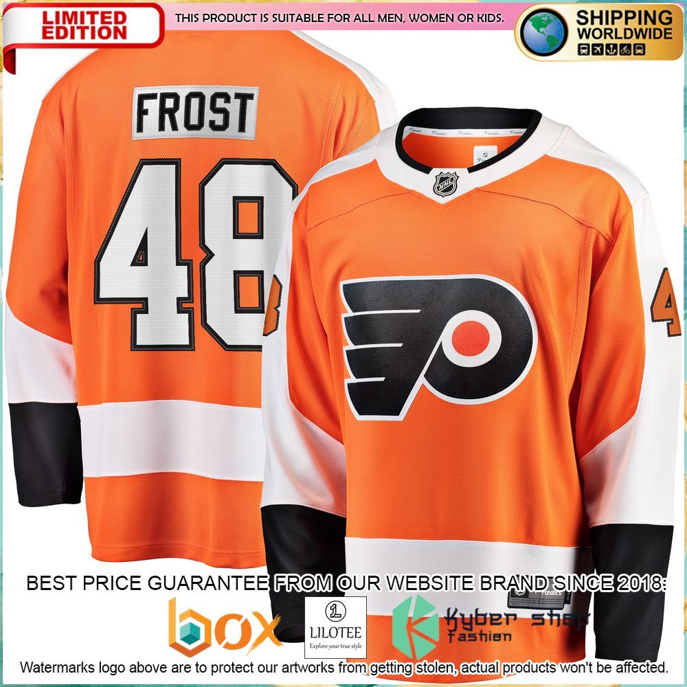 morgan frost philadelphia flyers breakaway orange hockey jersey 1 349