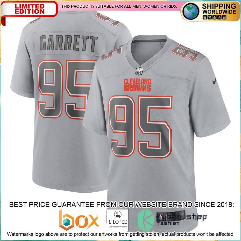 myles garrett cleveland browns nike atmosphere fashion gray football jersey 1 288