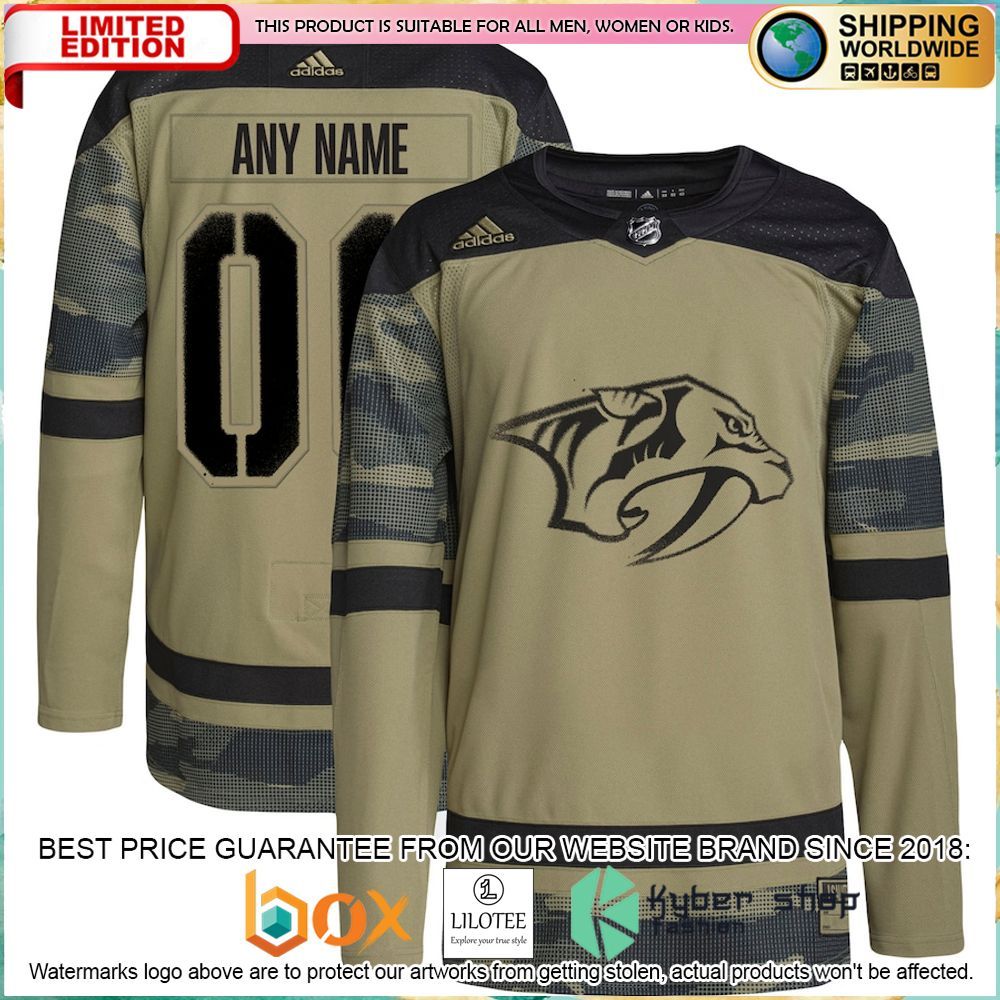 nashville predators adidas military appreciation team custom camo hockey jersey 1 878