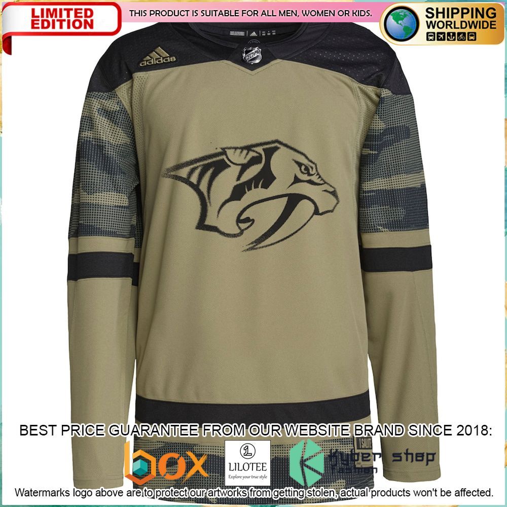 nashville predators adidas military appreciation team custom camo hockey jersey 2 20