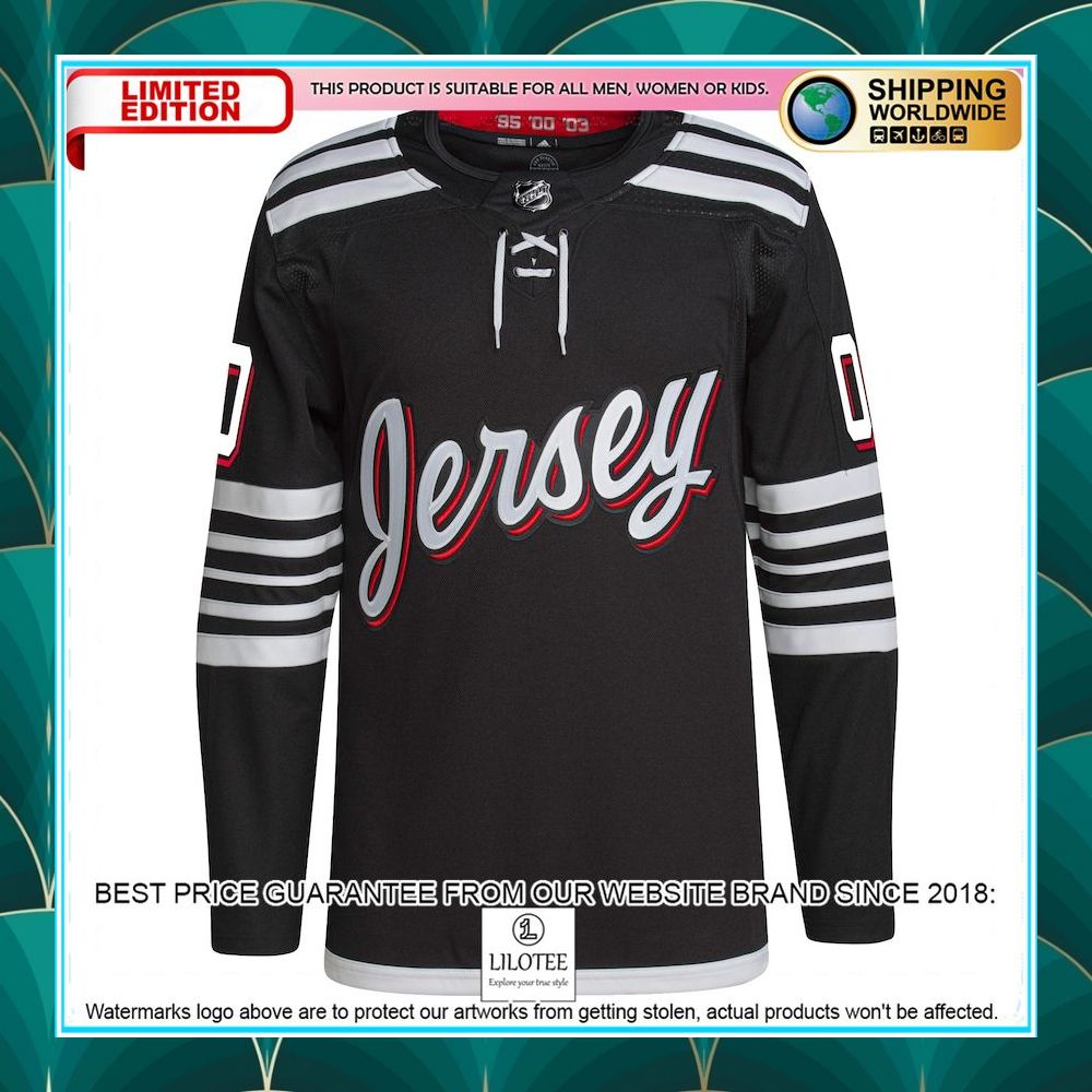 new devils adidas 2021 22 alternate primegreen pro custom black hockey jersey 2 51
