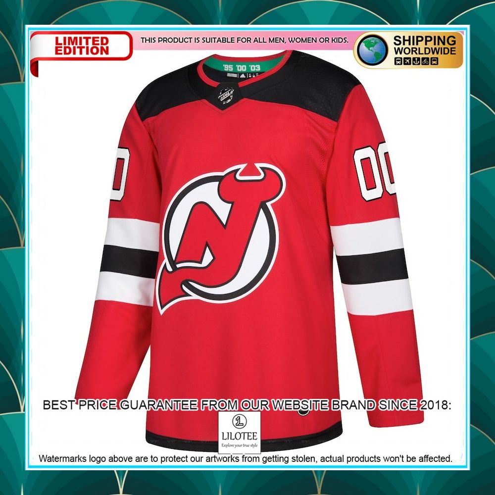 new devils adidas custom red hockey jersey 2 838