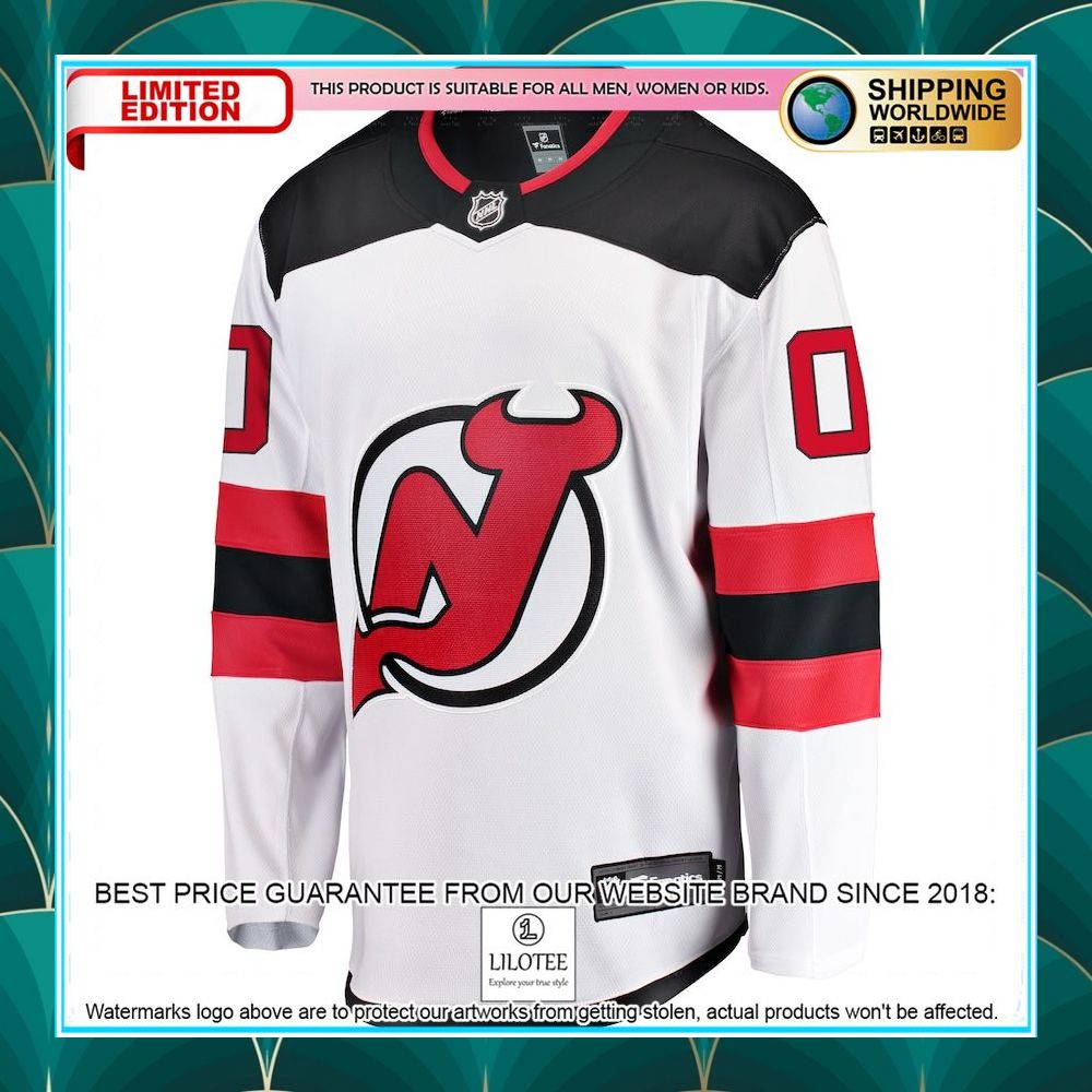 new devils away custom white hockey jersey 2 564