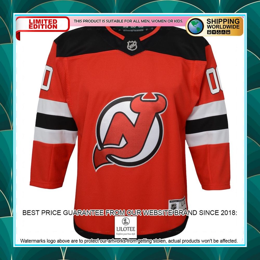 new devils youth home premier custom red hockey jersey 2 631