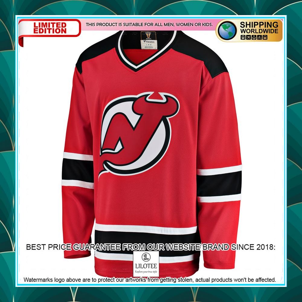 new jersey devils premier heritage blank red hockey jersey 2 596
