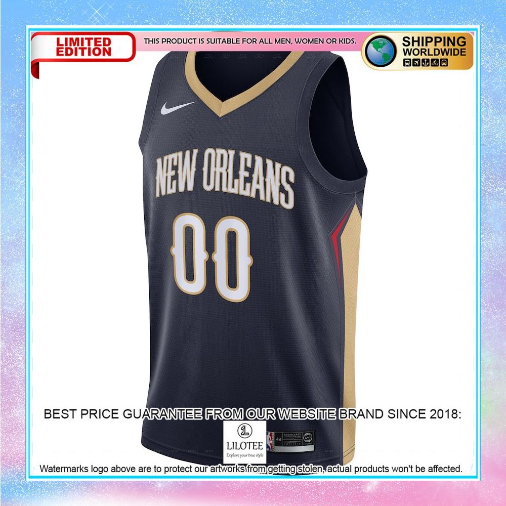 new orleans pelicans nike custom navy basketball jersey 2 235