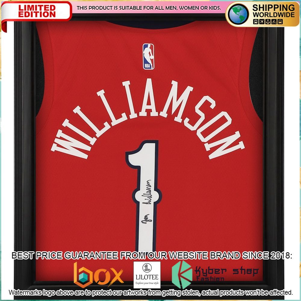 new orleans zion williamson pelicans red basketball jersey 1 434