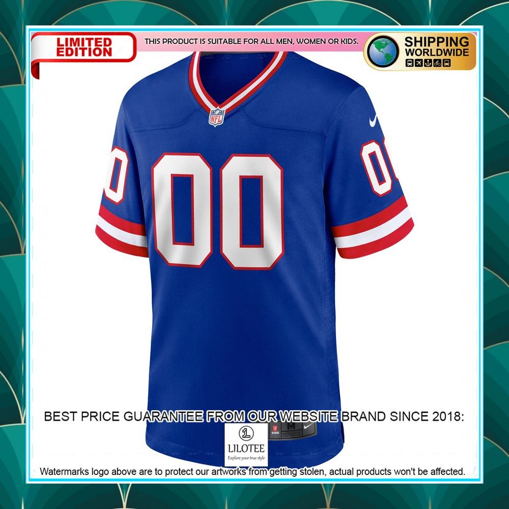 new york giants classic custom royal football jersey 2 893