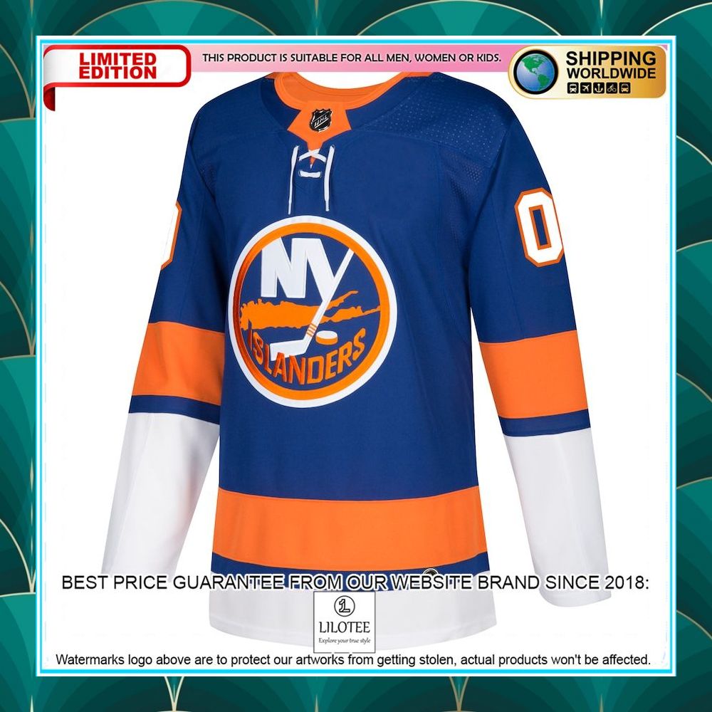 new york islanders adidas custom royal hockey jersey 2 184