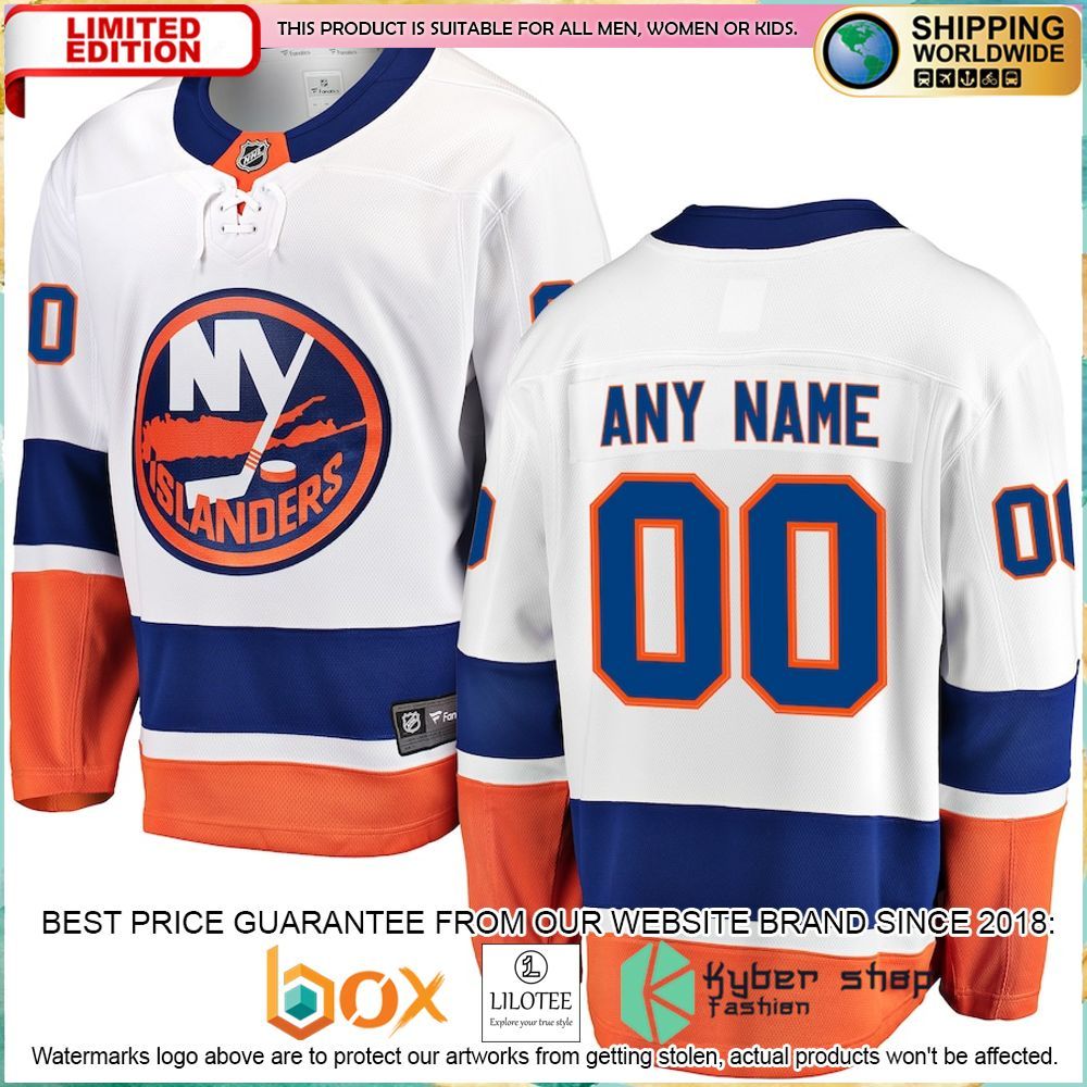 new york islanders fanatics branded away custom white hockey jersey 1 503