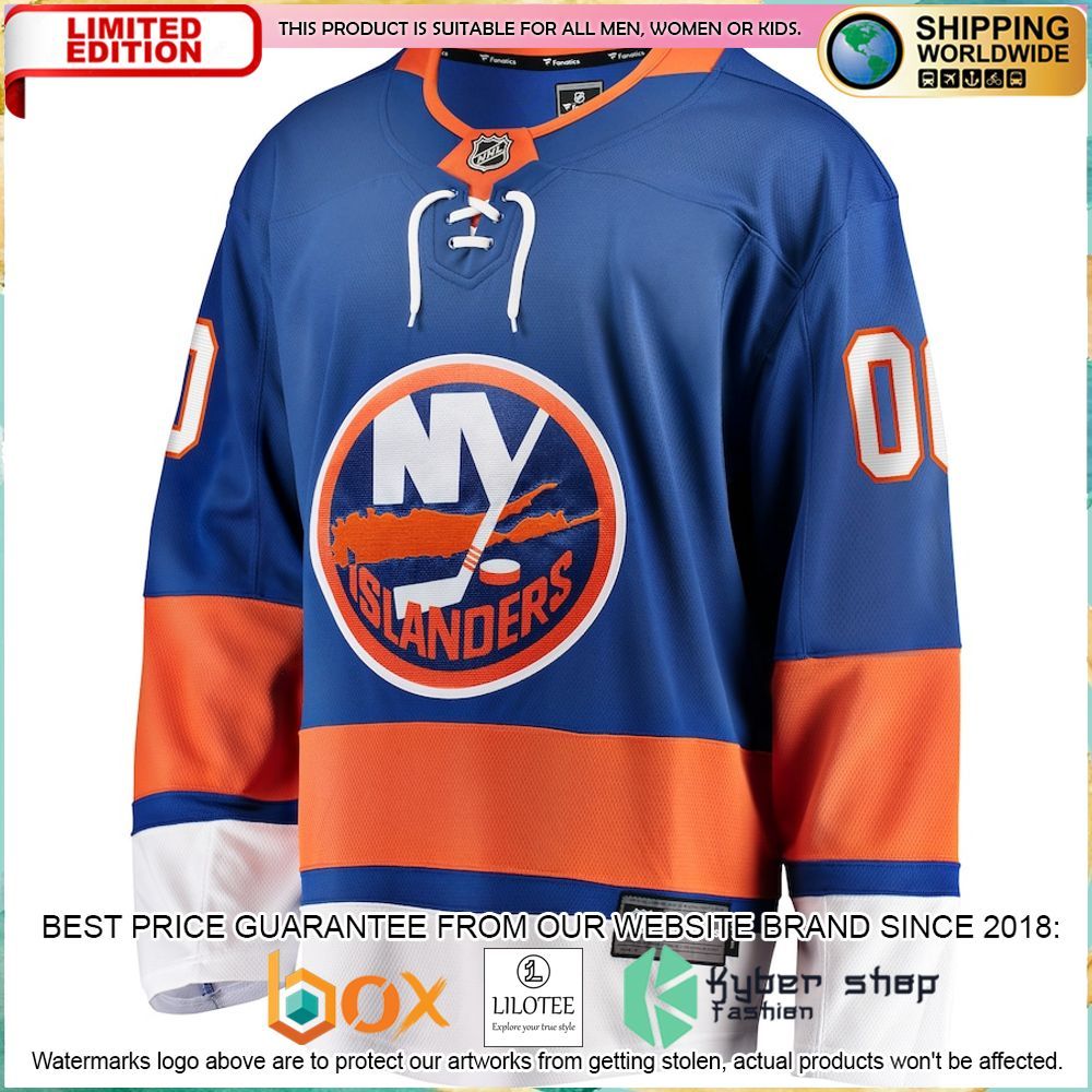 new york islanders fanatics branded home custom blue hockey jersey 2 279