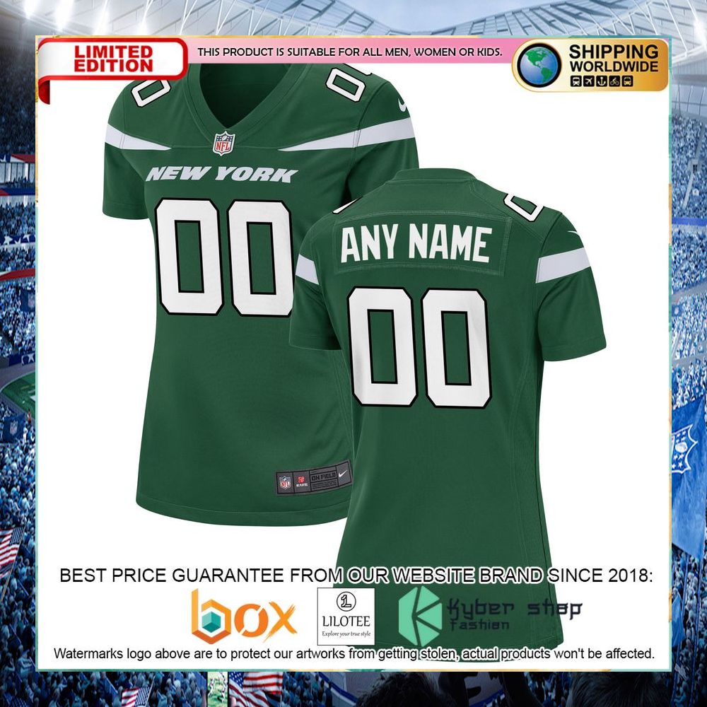 New York Jets Nike Women's Custom Gotham Green Football Jersey - LIMITED EDITION 7 new york jets nike womens custom gotham green football jersey 1 774