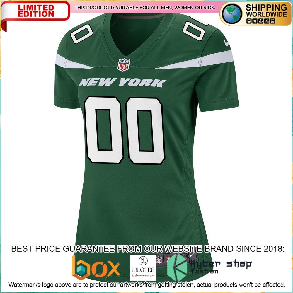 new york jets nike womens custom gotham green football jersey 2 21
