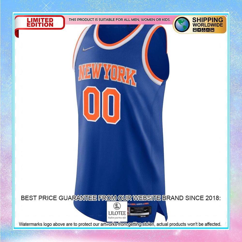 new york knicks custom blue basketball jersey 2 980