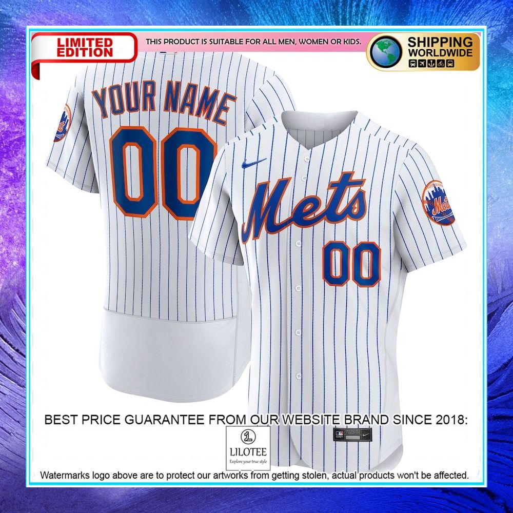 new york mets nike home custom white baseball jersey 1 61