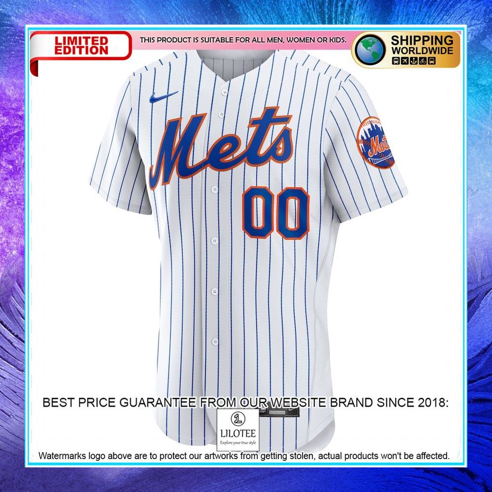new york mets nike home custom white baseball jersey 2 522