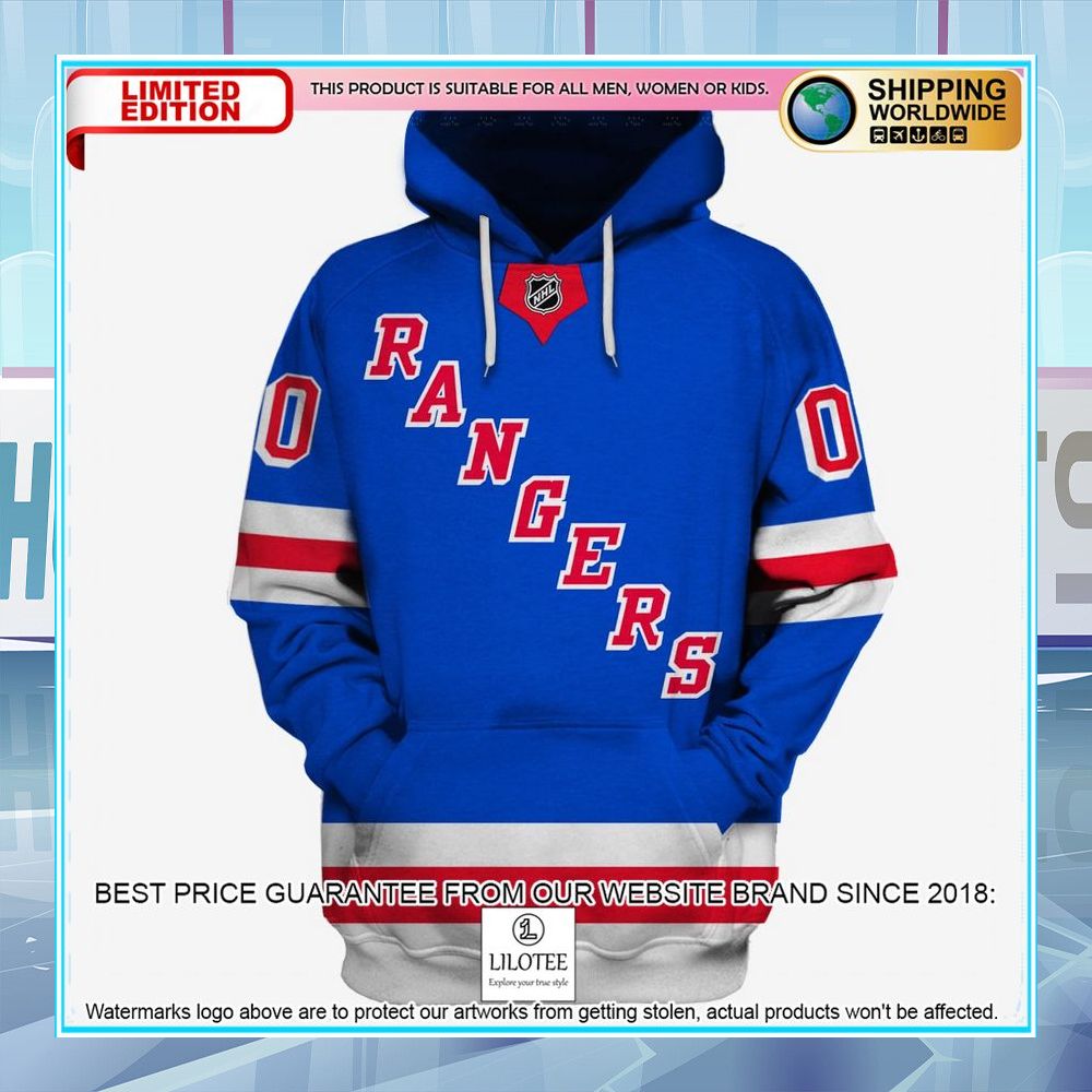 new york rangers custom blue shirt hoodie 1 194