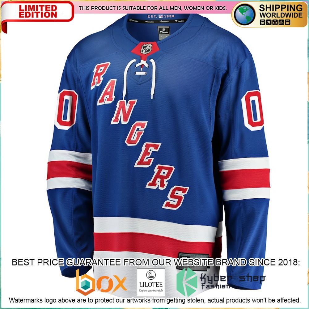 new york rangers fanatics branded home custom blue hockey jersey 2 513