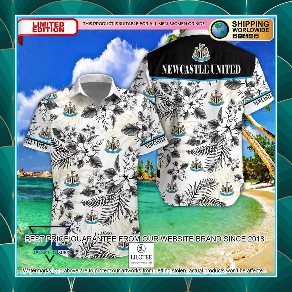 newcastle united f c logo hawaiian shirt shorts 1 75