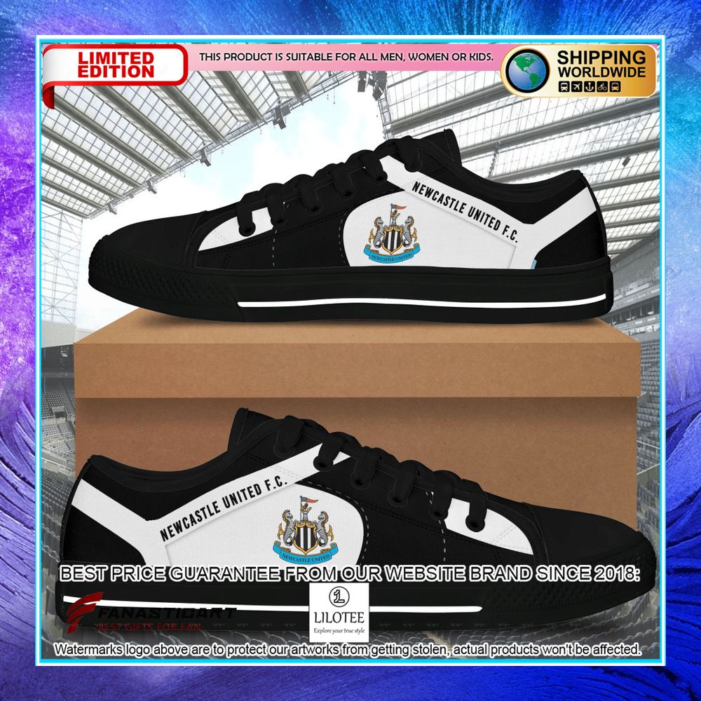newcastle united fc canvas low top shoes 1 282