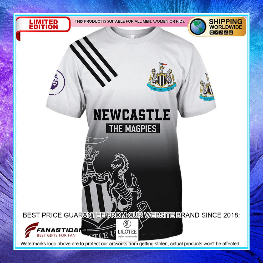 newcastle united fc the magpies grey hoodie shirt 2 274