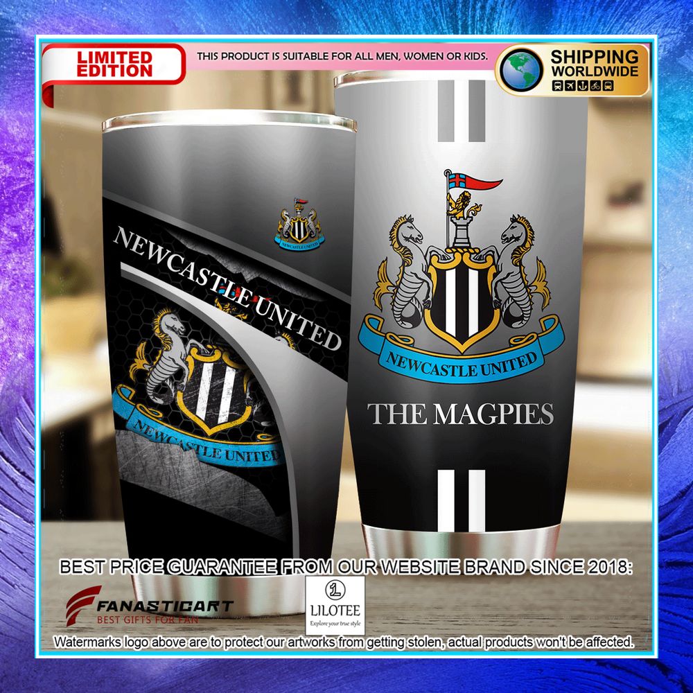 newcastle united fc the magpies tumbler 1 546