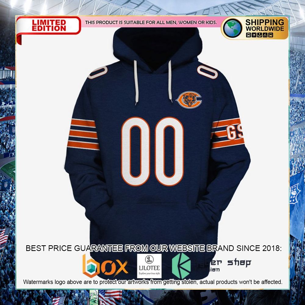 nfl bears personalized chicago bears hoodie shirt 1 691