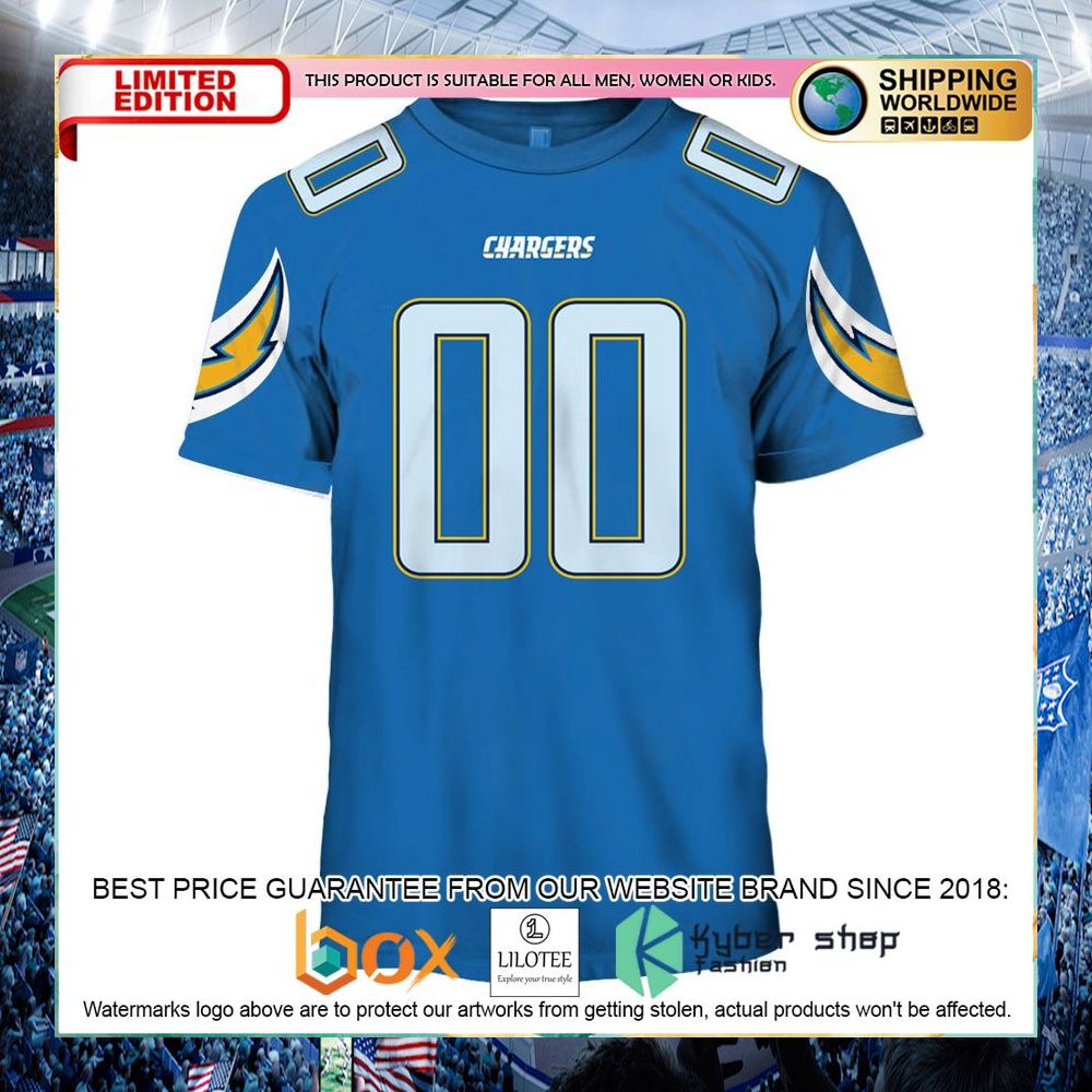 nfl chargers personalized los angeles chargers hoodie shirt 2 559