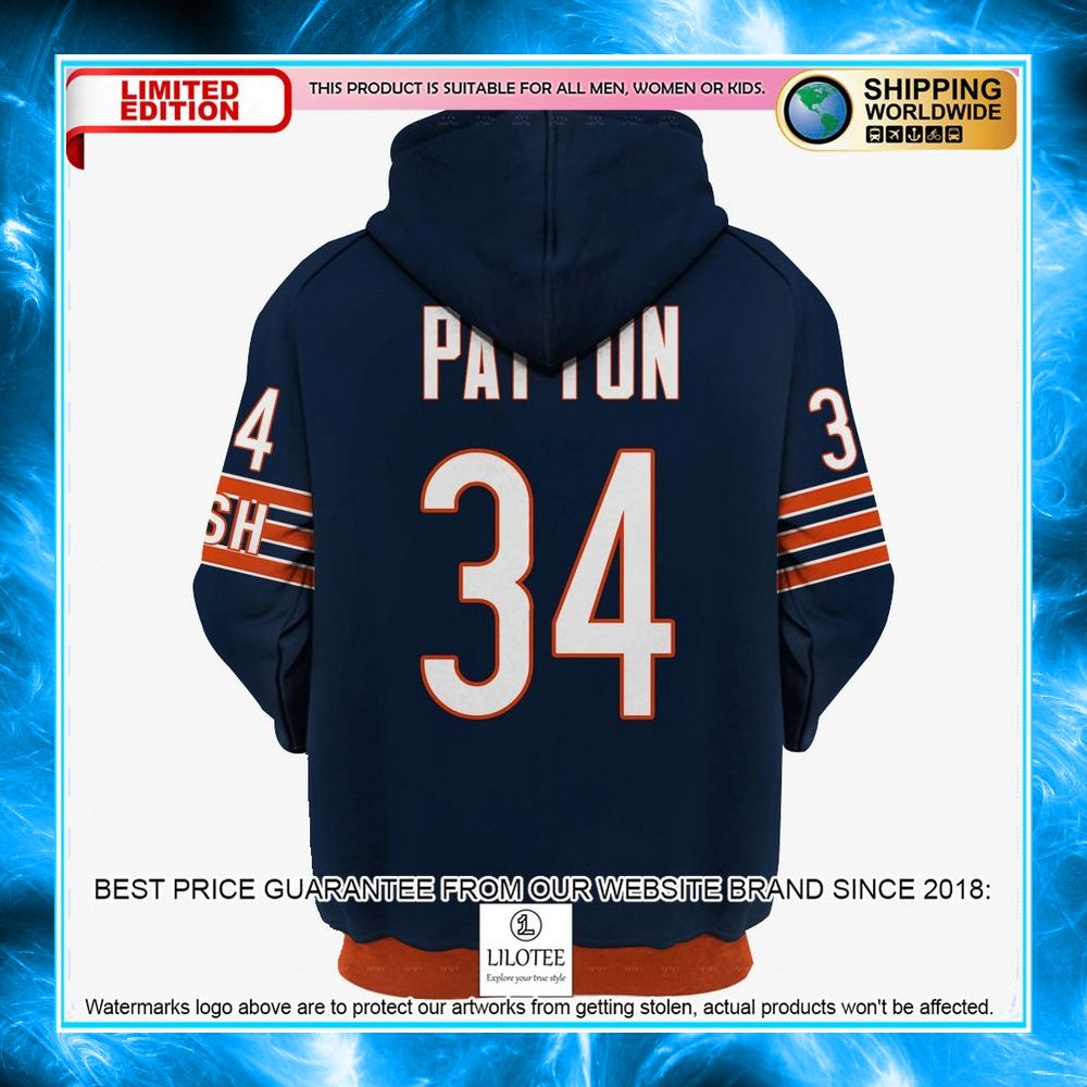 nfl chicago bears walter payton 34 3d shirt hoodie 5 570