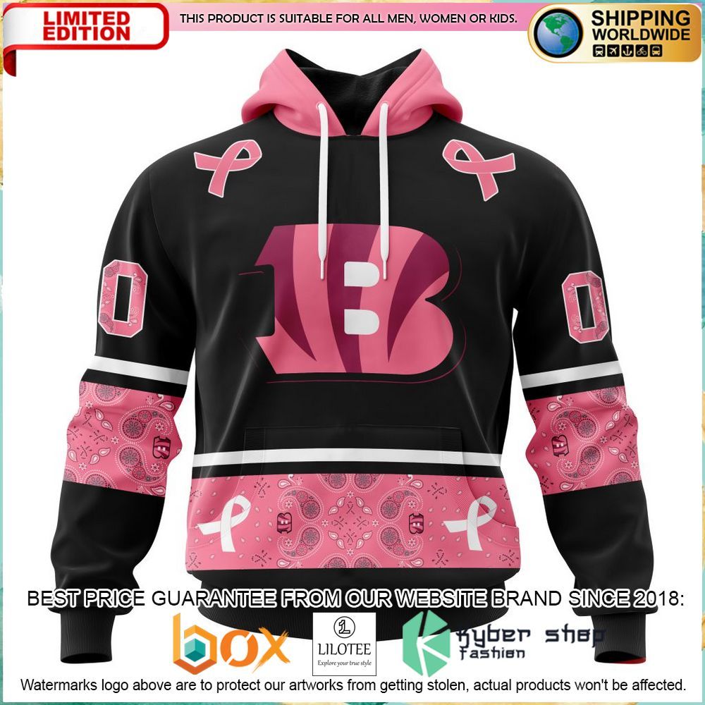 nfl cincinnati bengals breast cancer personalized hoodie shirt 1 286
