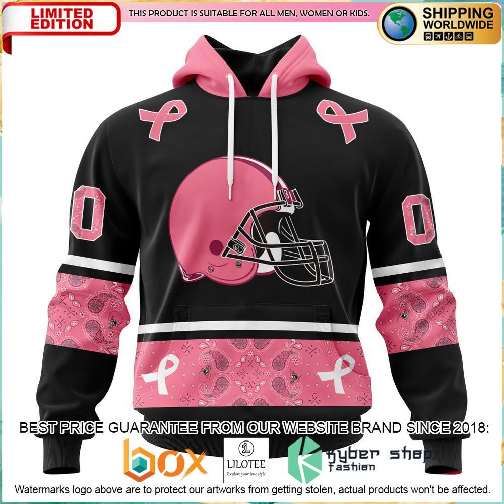 nfl cleveland browns breast cancer personalized hoodie shirt 1 597