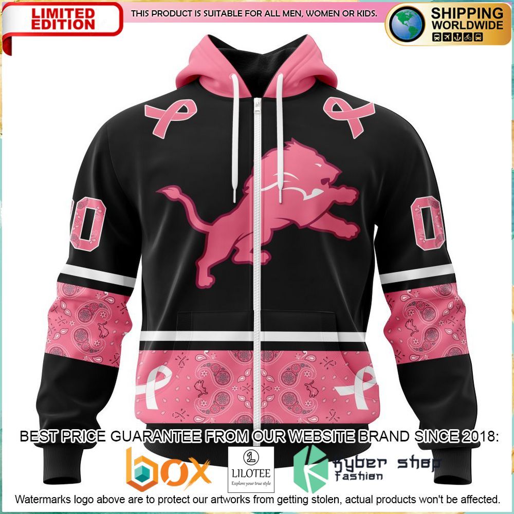 nfl detroit lions breast cancer personalized hoodie shirt 2 675