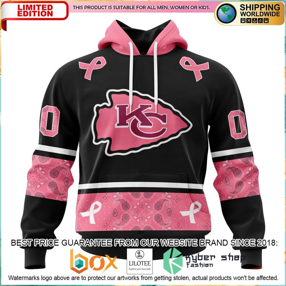 nfl kansas city chiefs breast cancer personalized hoodie shirt 1 786