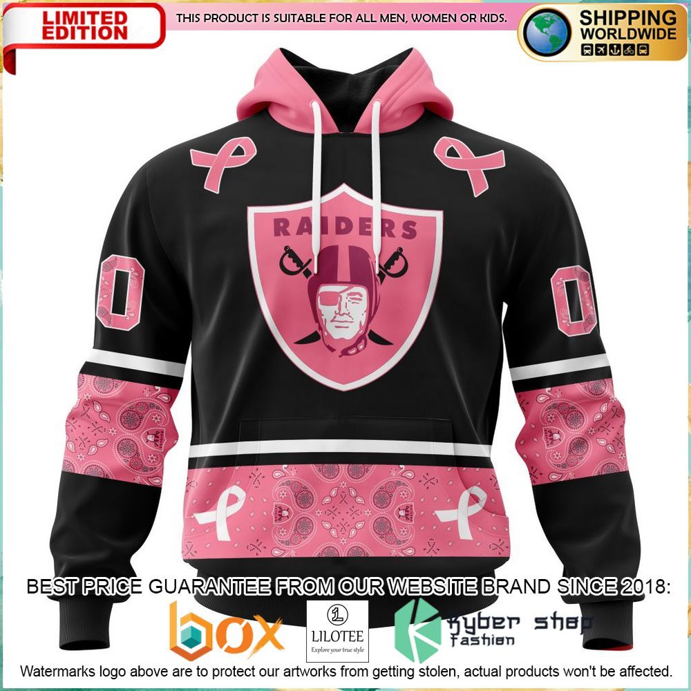 nfl las vegas raiders breast cancer personalized hoodie shirt 1 545