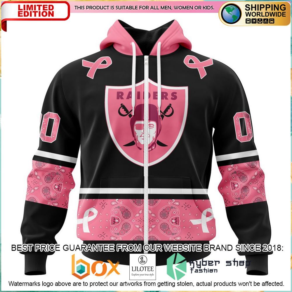 nfl las vegas raiders breast cancer personalized hoodie shirt 2 554