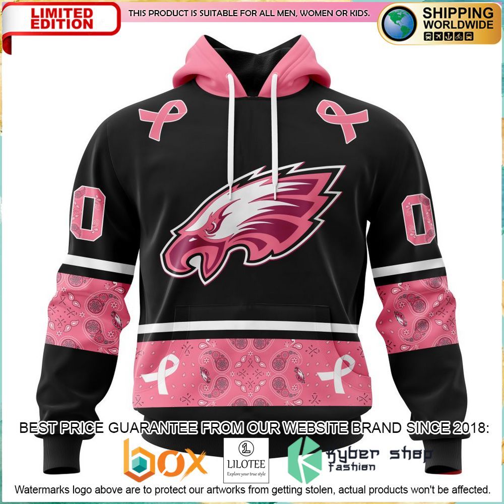 nfl philadelphia eagles breast cancer personalized hoodie shirt 1 279
